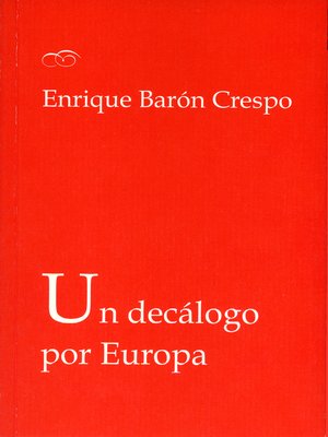 cover image of Un decálogo por Europa